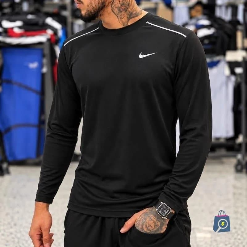Camiseta Dri-Fit Nike Manga Longa UV Miler Masculina