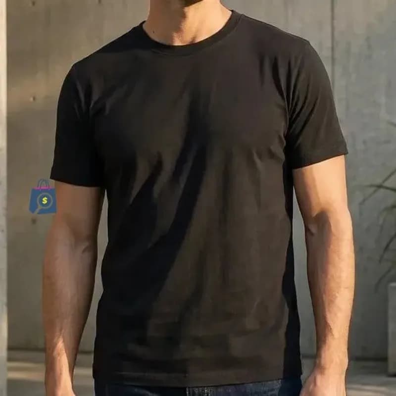 Camiseta Básica Masculina de Algodão