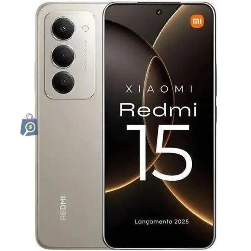 Smartphone Xiaomi Redmi 15 8GB 256GB Tela 6,9 144Hz Bateria 7.000mAh 50MP Cinza