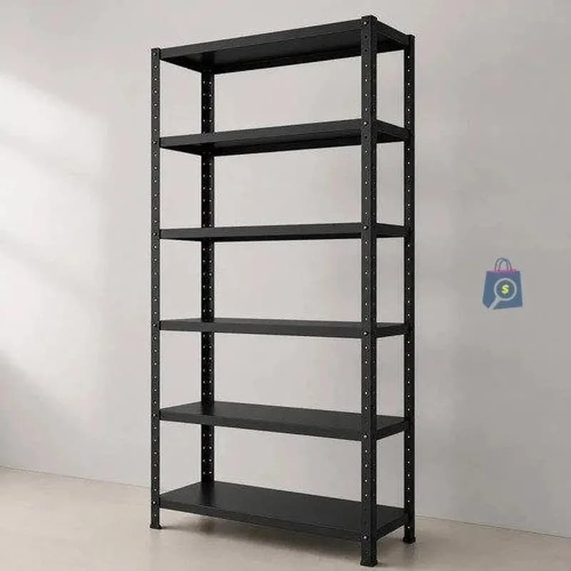 Estante de Aço 6 Prateleiras 198x90cm Multiuso Resistente Preta