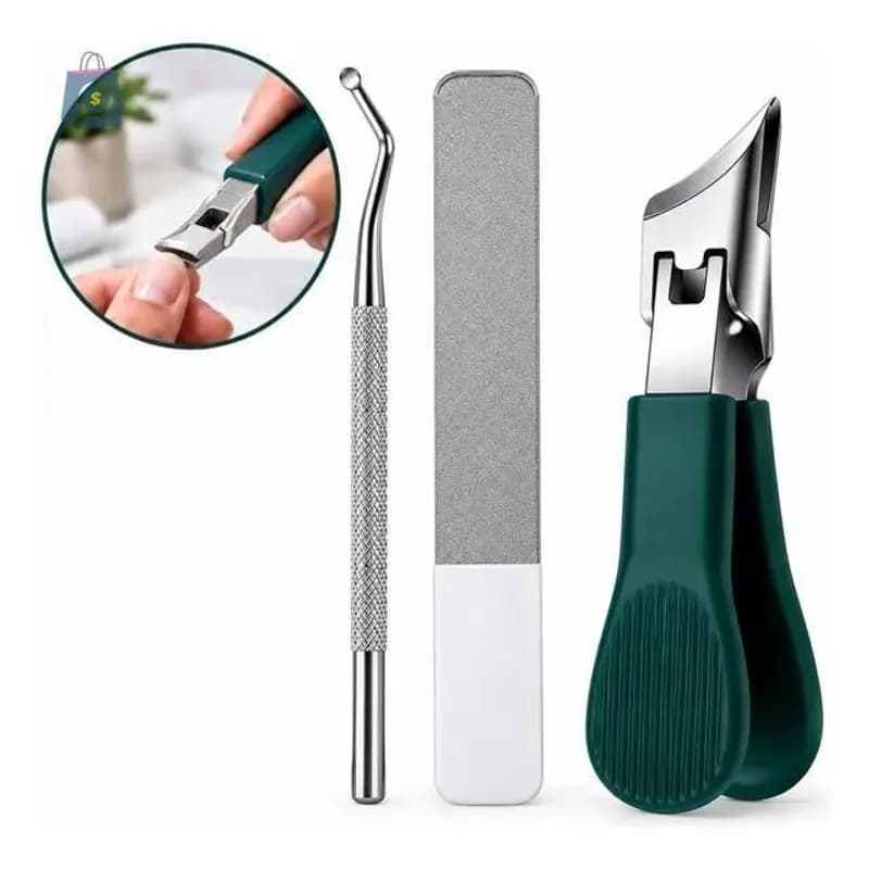 Cortador de Unhas Profissional Bico de Águia 9cm Inox Azul-petróleo