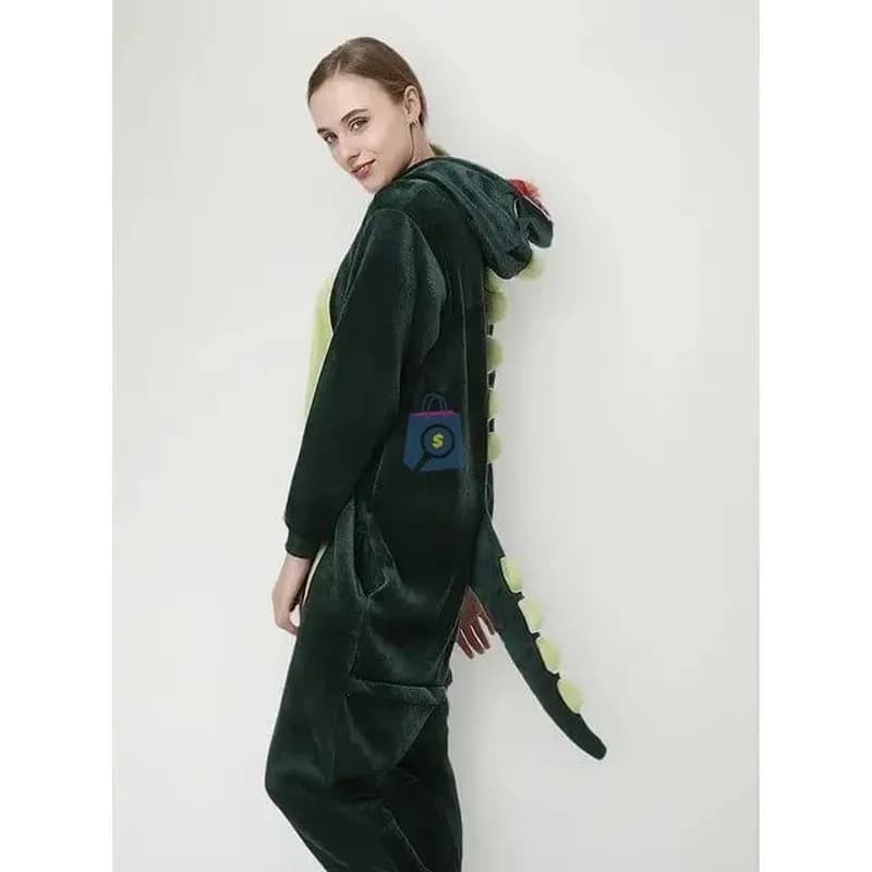 Dinossauro Fantasia Pijama Kigurumi Macacão Adulto