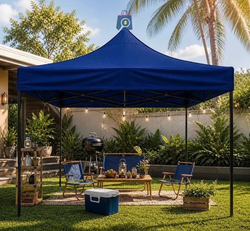 Tenda Sanfonada Gazebo 3x3 Articulada para Pesca, Praia e Camping