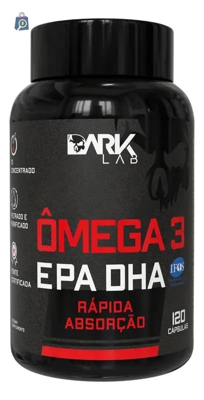 Ômega 3 EPA DHA Dark Lab em cápsula sem sabor 120 unidades