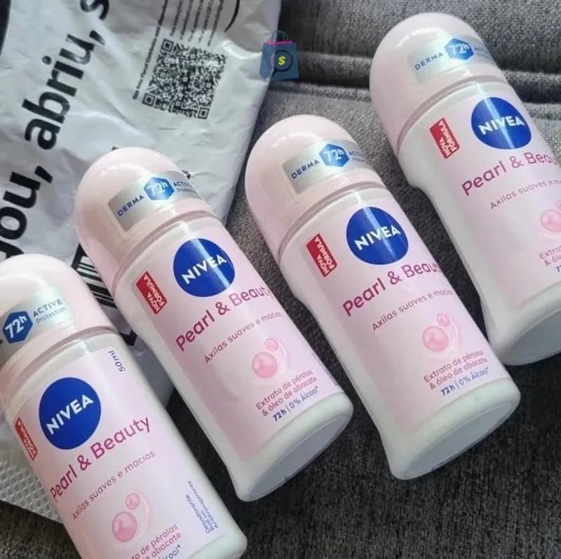 Nivea Desodorante Antitranspirante Roll-on Pearl & Beauty 50ml, Proteção 72h, Previne Irritações, Contra Suor E Odores, Axilas Suaves