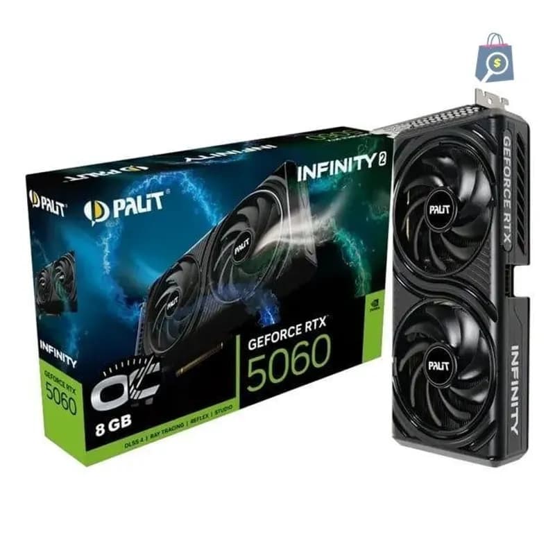 Placa de Vídeo Nvidia GeForce Palit RTX 5060 8GB Infinity2 OC