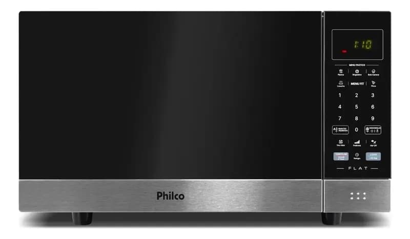 Micro-Ondas Philco 28L Preto Espelhado Flat PMO30F 127v