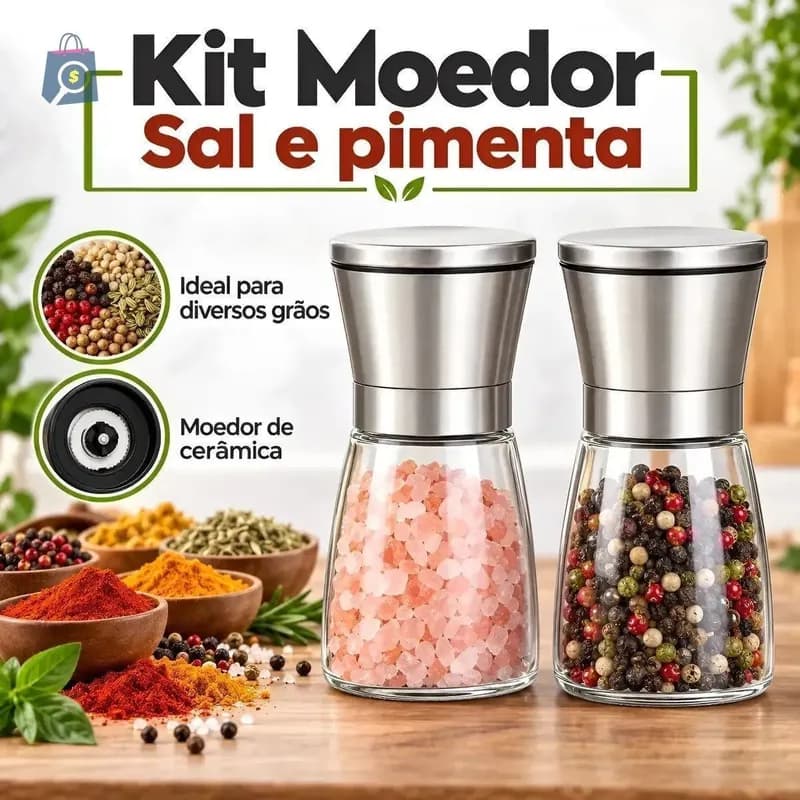 Porta Tempero Condimentos Giratório 12 Potes Inox Luxo