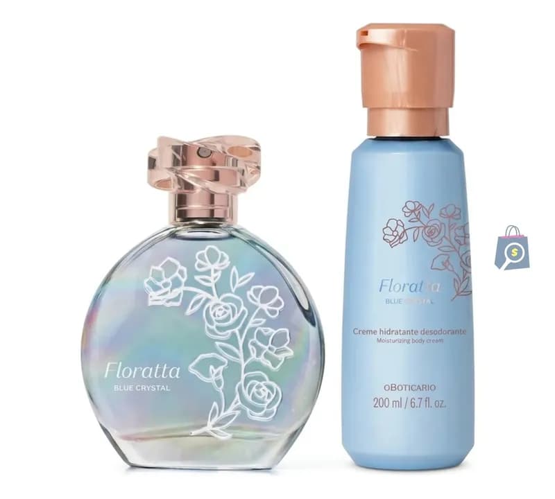 Combo Floratta Blue Crystal Colônia 75ml + Hidratante 200ml