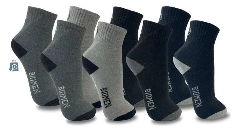 Kit 12 Pares de Meia Cano Longo Masculina Escuras