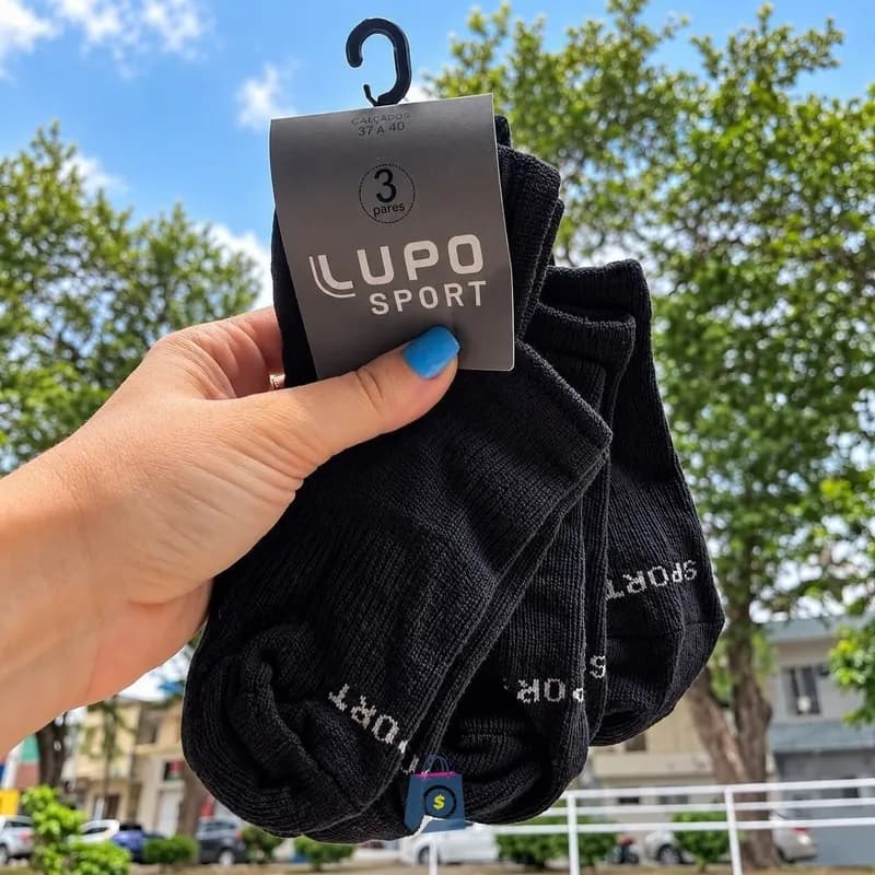 Kit 6 Pares Meias Soquete Invisível Lupo