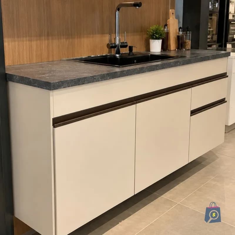 Balcão de Cozinha para Pia 150cm Suspenso Milano Multimóveis MP2416