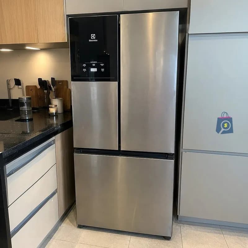 Geladeira Electrolux Frost Free Inverter 480L Efficient AutoSense 3 Portas Inox Look (IM7S) 127V