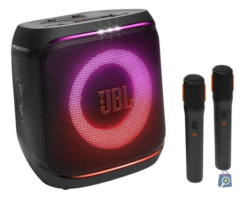 JBL PartyBox Encore 2 com 2 microfones sem fio