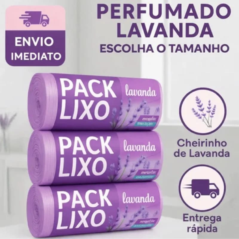 Saco de Lixo Perfumado Lavanda Neutralizador Odor