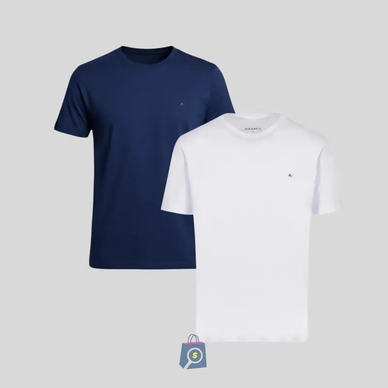 Kit 2 Camisetas Aramis Básicas Masculinas