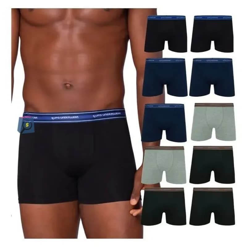 Kit 10 Cuecas Boxer Lupo Algodão Cotton