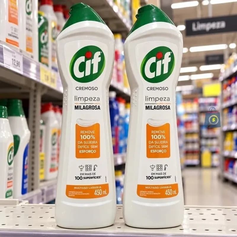 CIF Cremoso Limpeza Milagrosa Laranja 450 ml