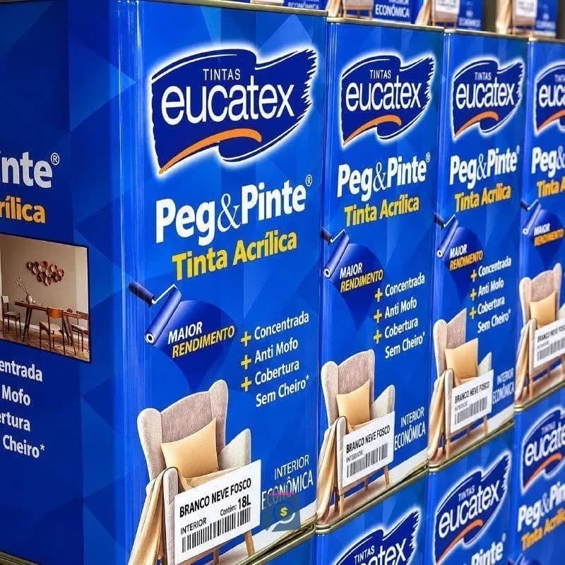 Tinta Eucatex Acrílica Peg Pinte Anti-mofo 18L