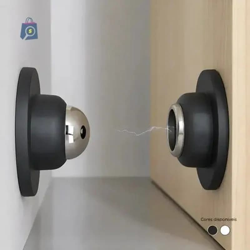 Trava Porta Fixador Parede com Imã Dupla Face