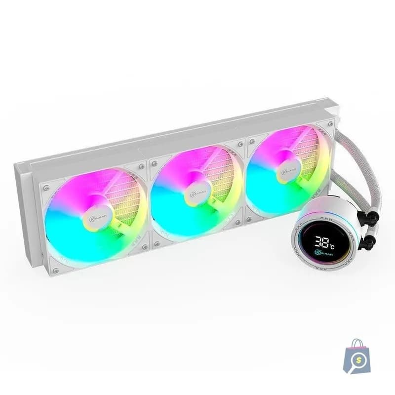 Water Cooler Kalkan Alpha 360 ARGB com Display de Temperatura Branco Intel AMD KLK00049
