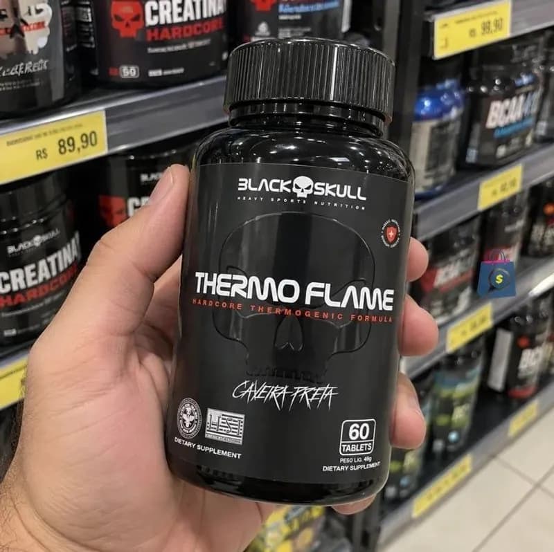 Suplemento Termogênico Em Tabletes Black Skull, 60 Tabletes
