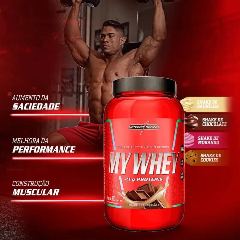 My Whey Shake de Chocolate - 900g - Integralmédica
