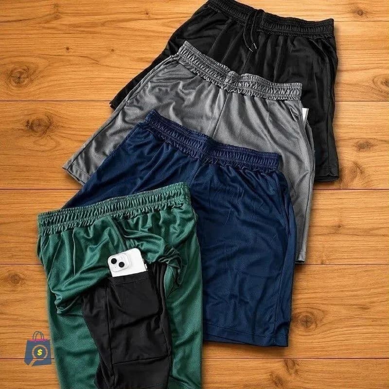 Kit 4 Shorts 2 em 1 Masculino Dryfit
