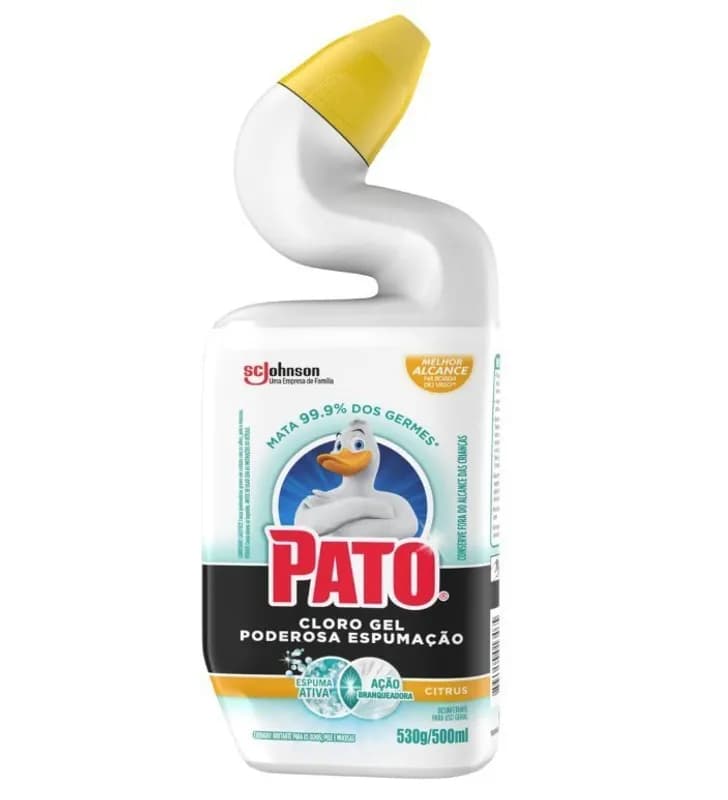 Pato Limpador Sanitário Desinfetante Cloro Gel Citrus, 500ml