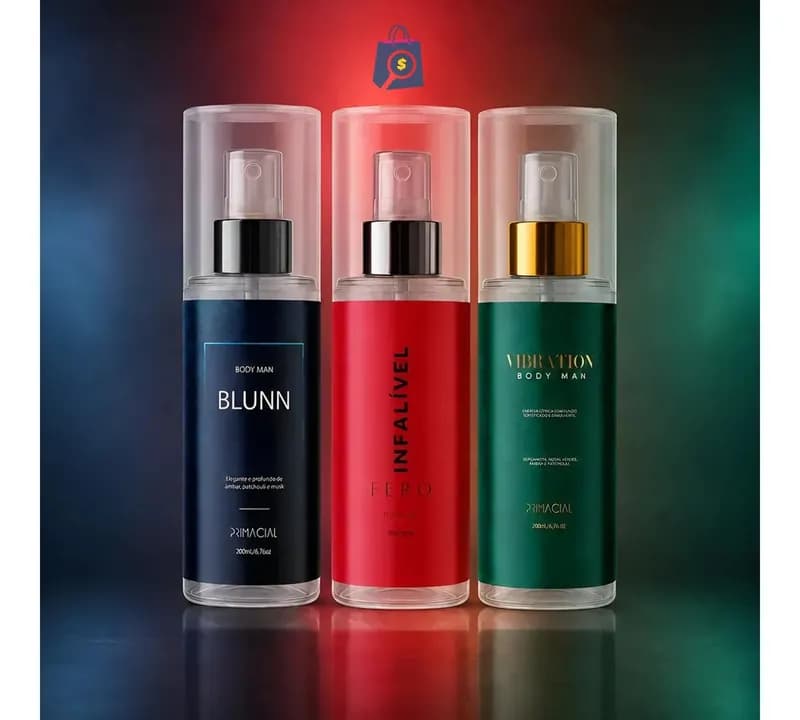 Kit Body Splash Vibration + Blunn + Infalível Fero