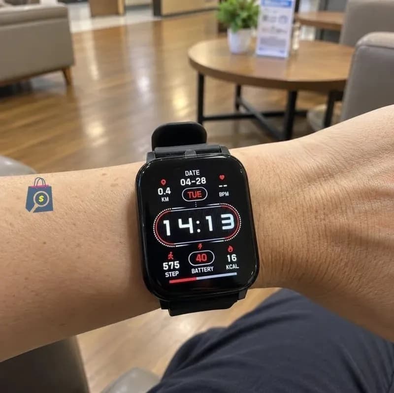 Smartwatch Com Tela Sensível Ao Toque 1,83", Bluetooth 5.2, Resistente À Água Ip68, Bateria 240mah, Preto