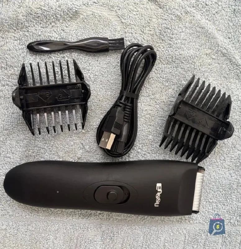 Enssu Aparador de Pelos Corporais para Homens Preto