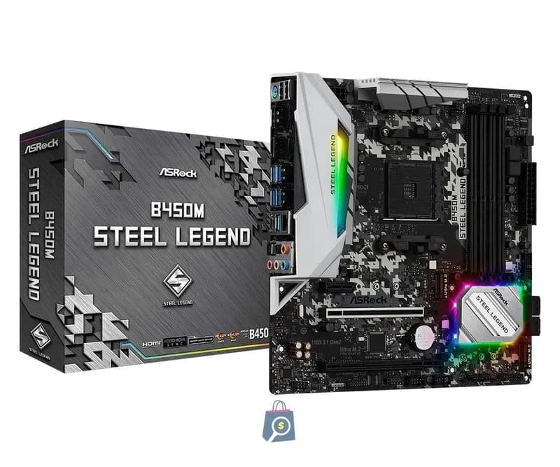 Placa Mãe ASRock B450M Steel Legend