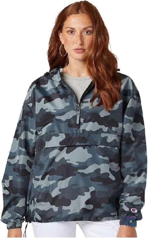 Champion CO200 Men's Hooded Packable Quarter-Zip Jacket