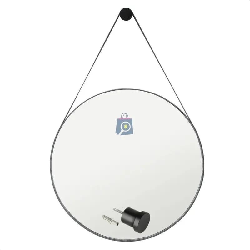 Espelho Para Banheiro Decorativo Redondo 60cm Com Suporte