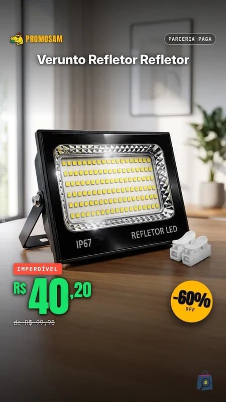Kit 2 Refletores Super LED 400W IP67 Bivolt