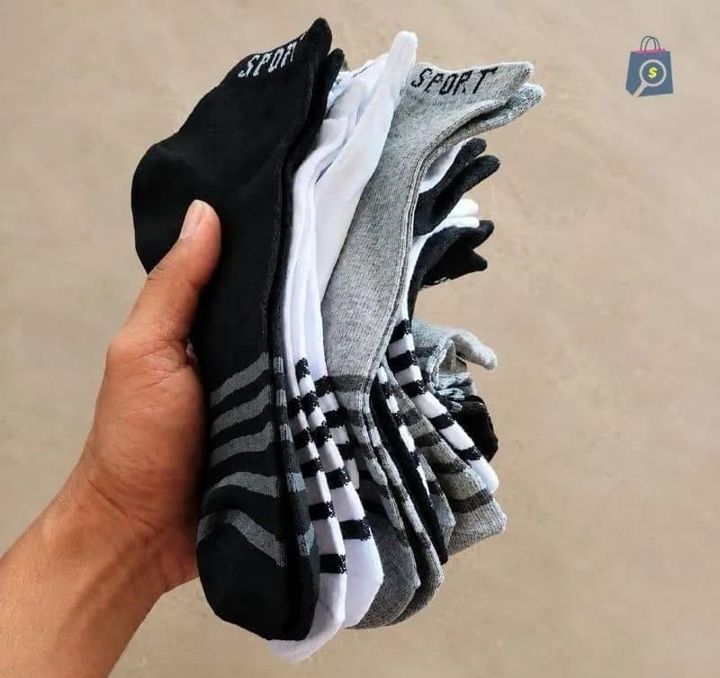 Kit com 12 Pares de Meias Premium Cano Curto