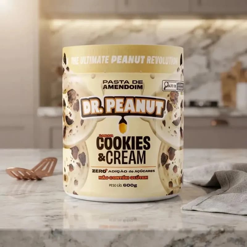 Dr. Peanut Pasta de Amendoim Cookies and cream 600g
