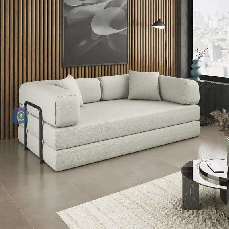 Sofá Cama Colchão Casal Compact Air Confortável Moderno Sala Grafite