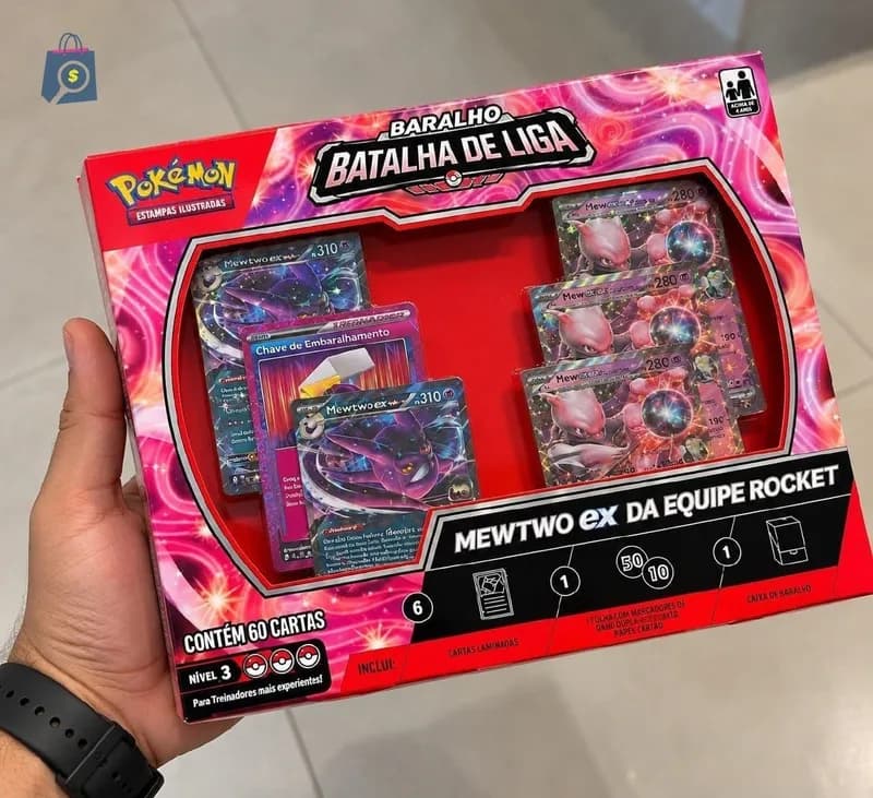 Cartas Pokémon Batalha Mewtwo EX Equipe Rocket 60 Cards
