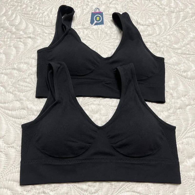 Kit 2 Top Academia Poliamida Sem Costura com Bojo Removível