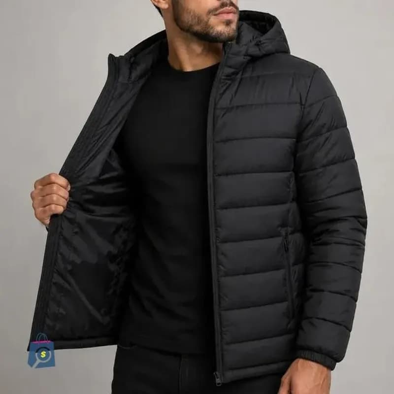 Jaqueta Puffer Bobojaco Corta Vento Nylon Frio Reforçada Preto M