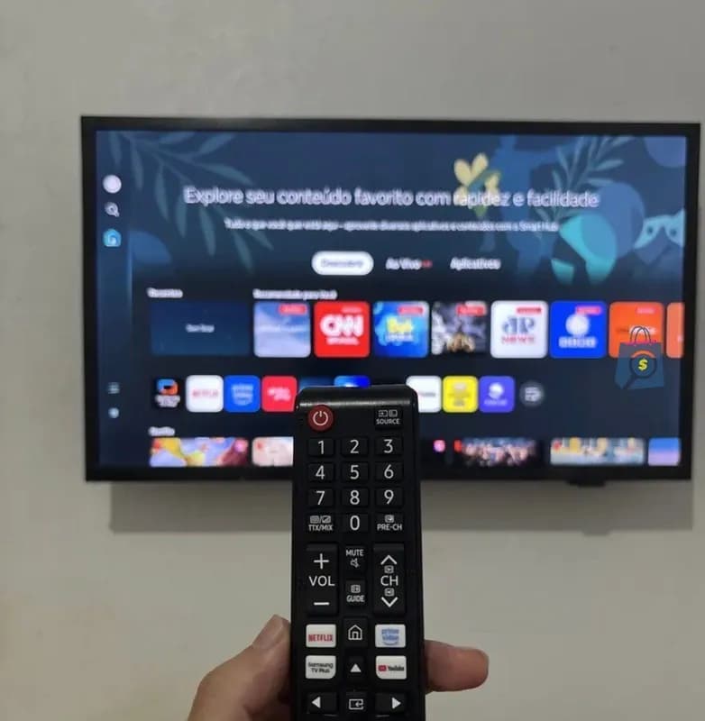 Smart TV Samsung 32" HD Tizen HDR Wi-Fi HDMI Monitor Bivolt Preta