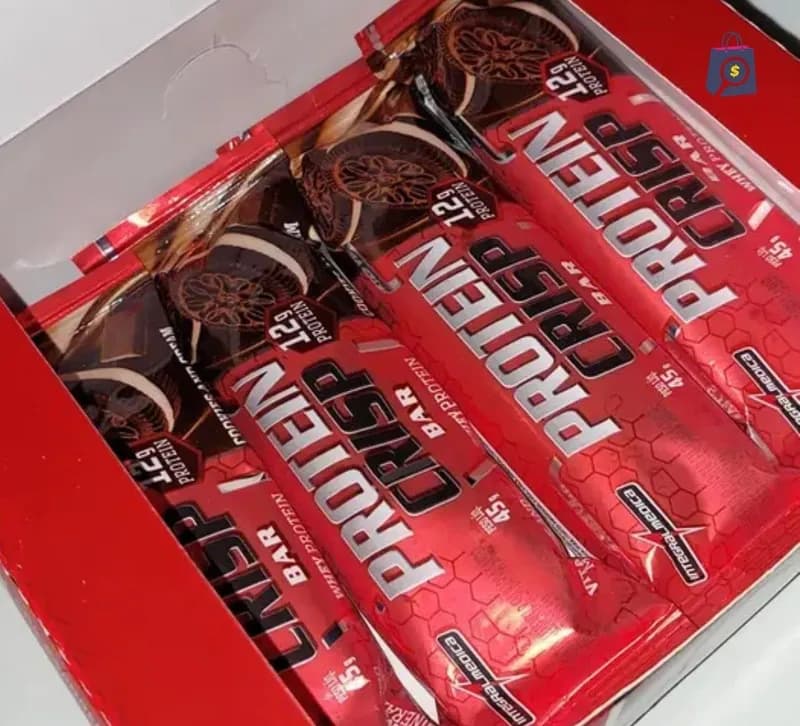 Barra de Proteína Whey Crisp Bar Cookies & Cream 12un