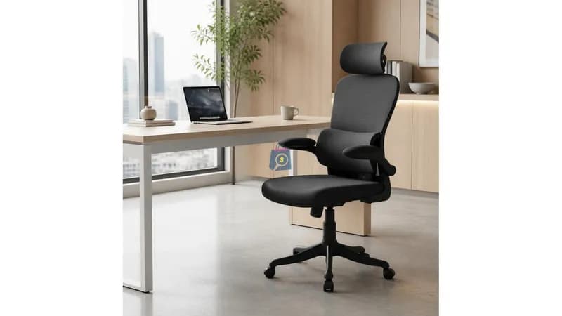 Cadeira de Escritório Laruno Almirante P600 Mesh Reclinável Preta