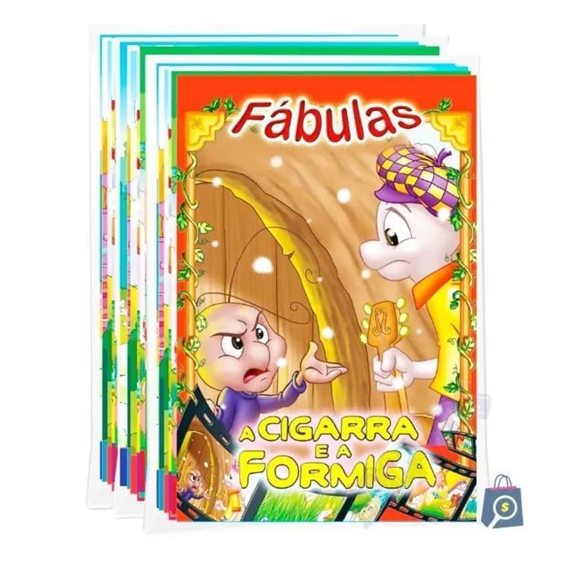Kit 24 Histórias Infantis Fábulas + Fazendinha Do Seu Lobato + Coleções Clássicos